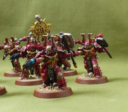 Khorne Berserkers painted - Chaos Space Marines - Warhammer 40K #4HM