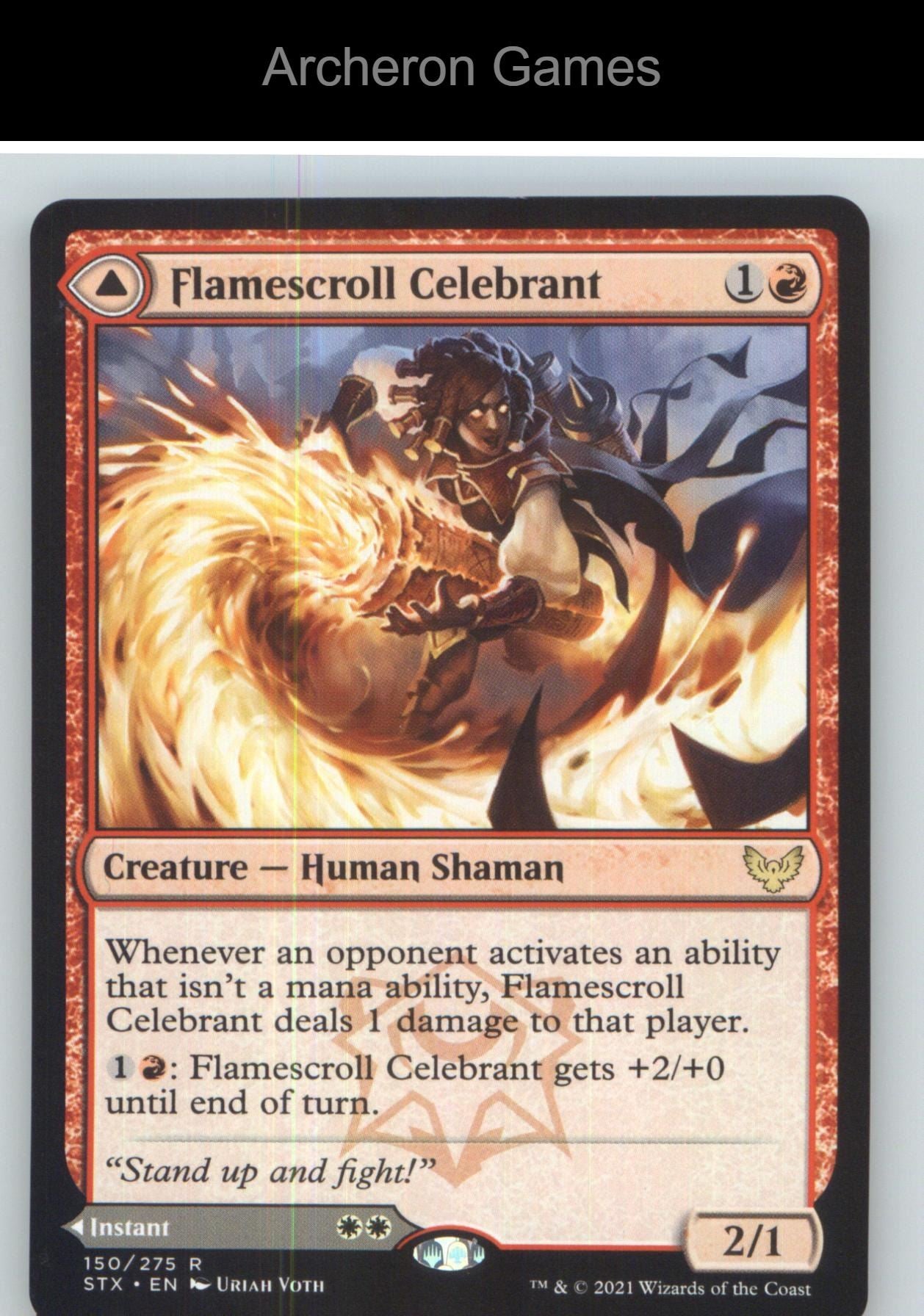 Flamescroll Celebrant STX 150 R MTG Card NM/EX+
