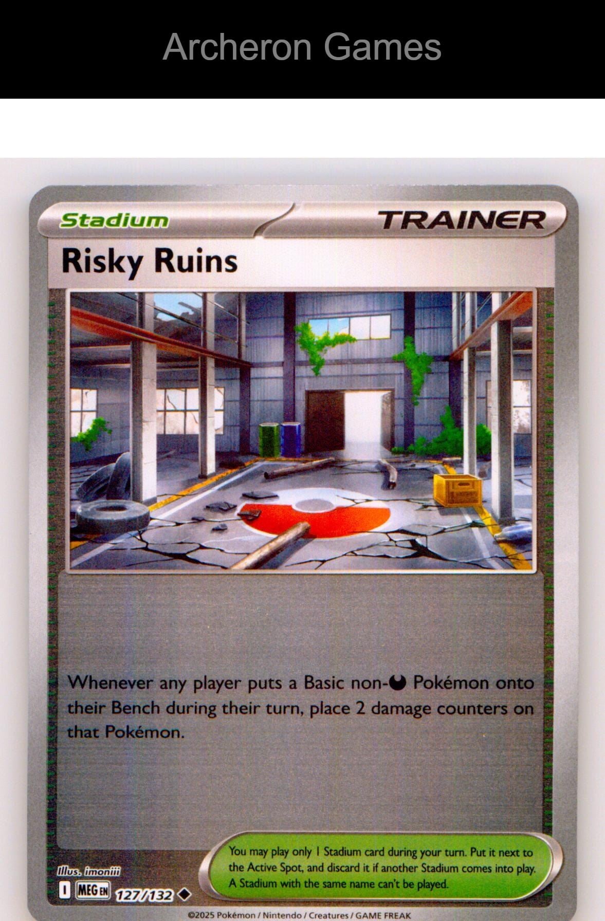 Pokemon Card Risky Ruins MEG 127/132 UC Mega Evolution Reverse Holo