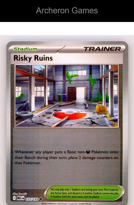 Pokemon Card Risky Ruins MEG 127/132 UC Mega Evolution Reverse Holo