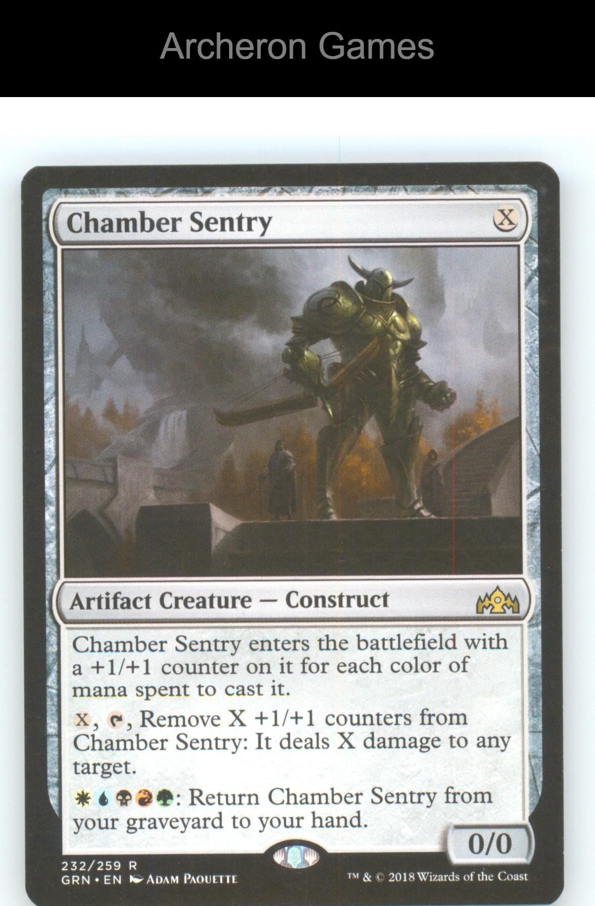Chamber Sentry GRN 232 R MTG Card NM/EX+