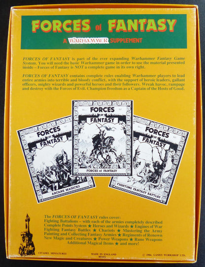 Forces of Fantasy: A Warhammer Supplement Roleplaying Game OOP Rare #1XQ