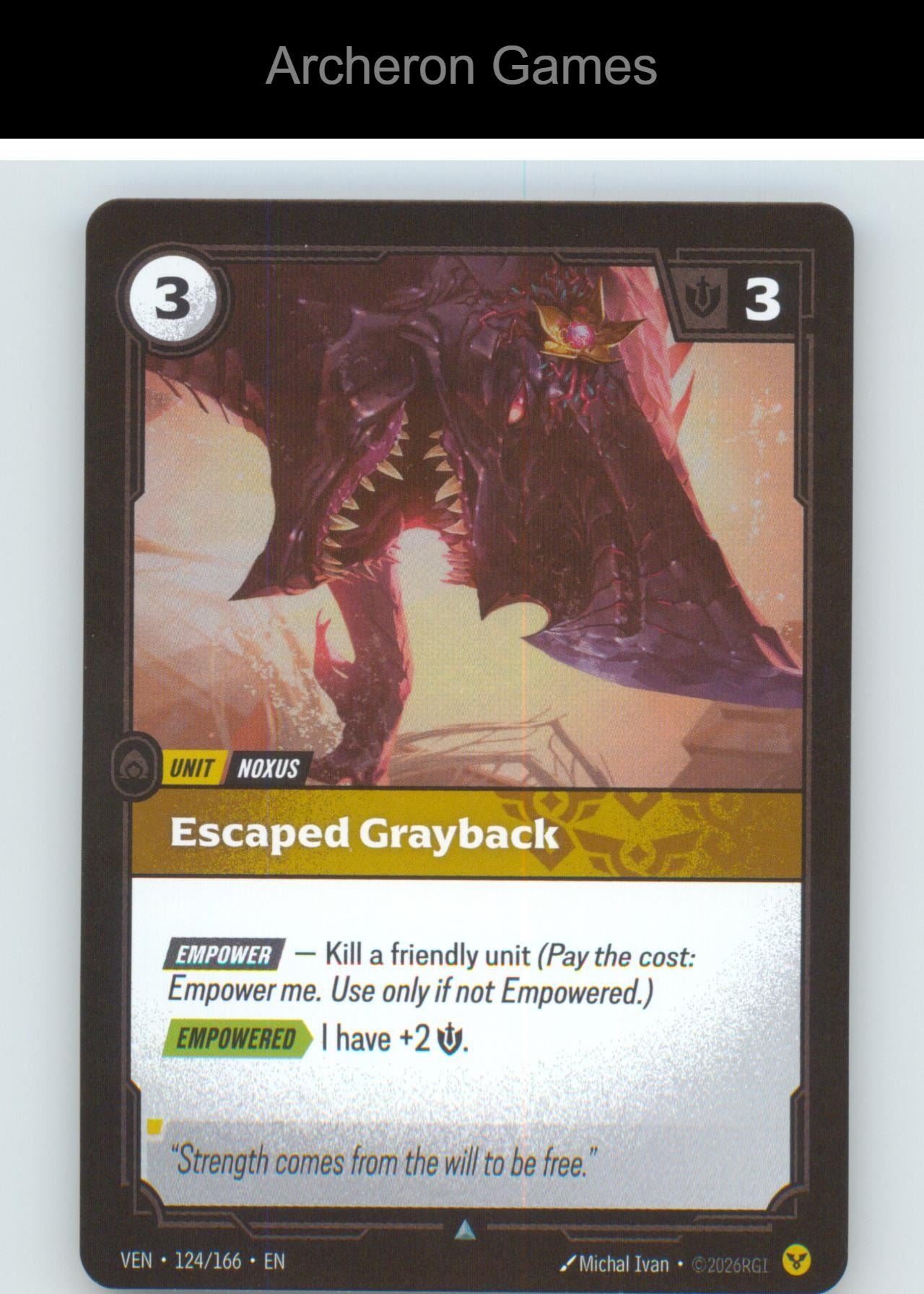Escaped Grayback VEN 124/166 UC Vendetta Riftbound Card Foil