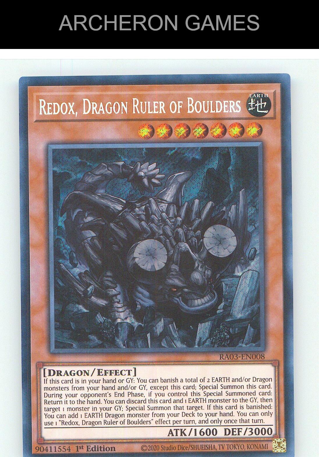 Redox, Dragon Ruler of Boulders (PUR) YUGIOH Card 1st Edition