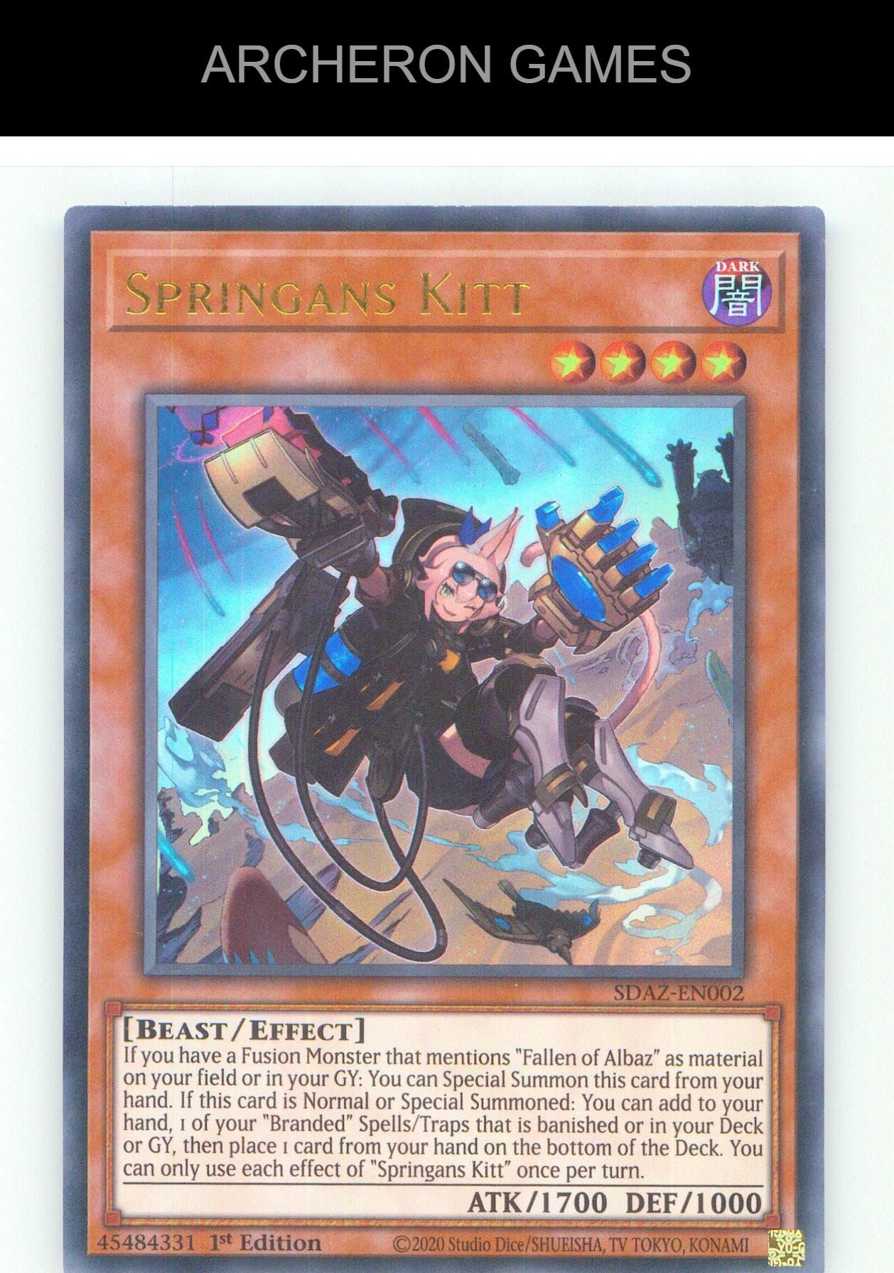 Springans Kitt UR YUGIOH Card 1st Edition