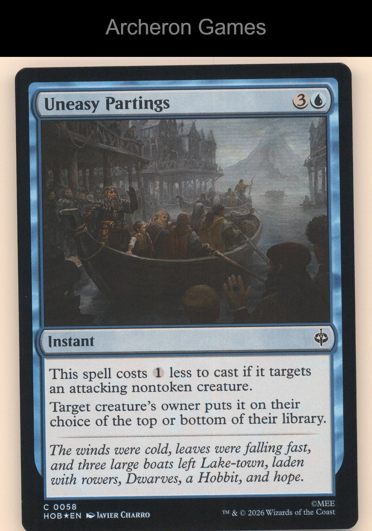 Uneasy Partings HOB 58 C MTG Card The Hobbit