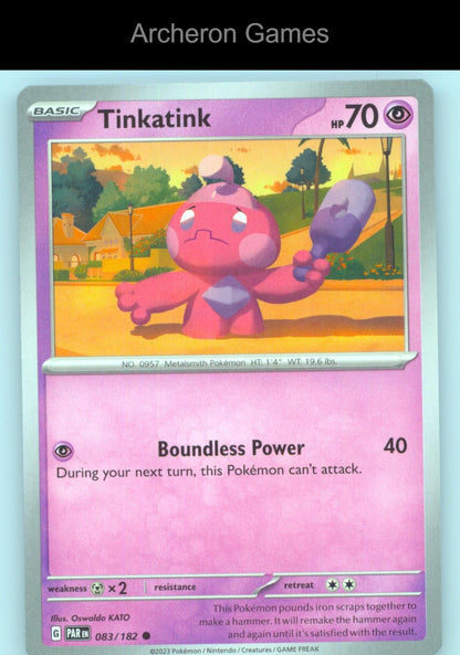 Pokemon Card Tinkatink PAR 083/182 C Paradox Rift