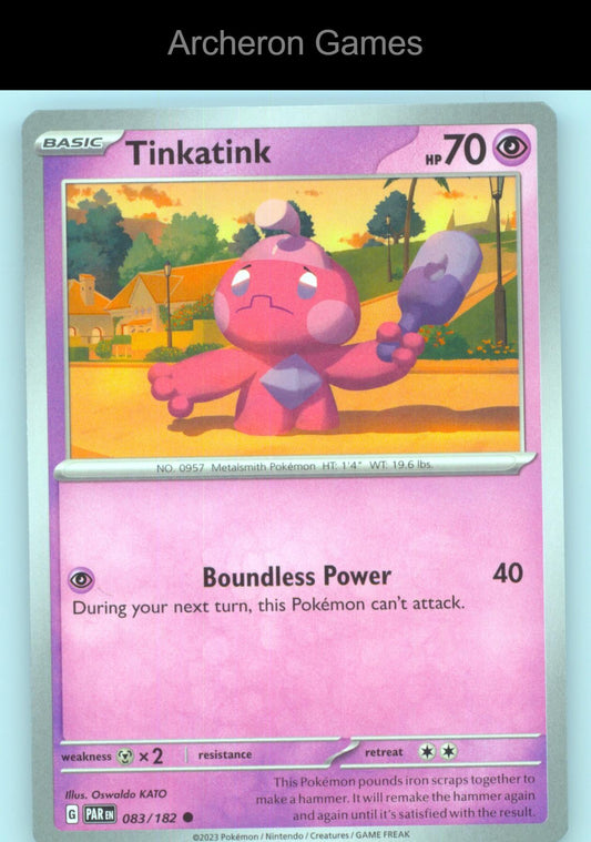 Pokemon Card Tinkatink PAR 083/182 C Paradox Rift