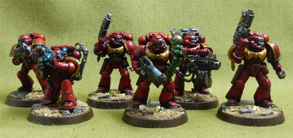 First-Born Space Marines set of 6 painted - Blood Angels - Warhammer 40K #3ZG