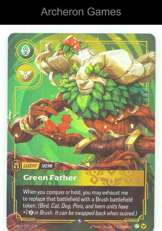 Ivern - Green Father UNL 195/219 R Unleashed Riftbound Card