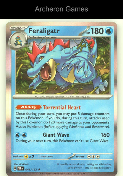 Pokemon Card Feraligatr TEF 041/162 R Temporal Forces Holo