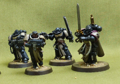 Primaris Crusader Squad set of 9 painted - Black Templar - Warhammer 40K #436