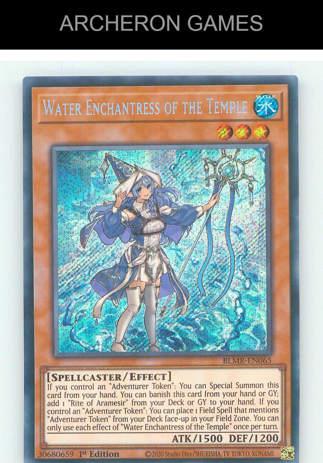 Water Enchantress of the Temple SEC YUGIOH Card 1st Edition