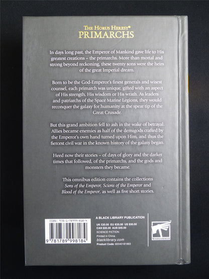 Heirs of the Emperor: An Anthology - Warhammer Horus Heresy Novel Hardback #4MG