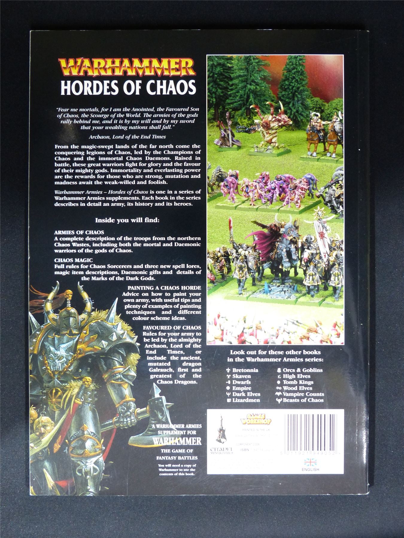 Warhammer Armies: Hordes of Chaos 7th Edition Softback 2002 - Warhammer Old World #1HC