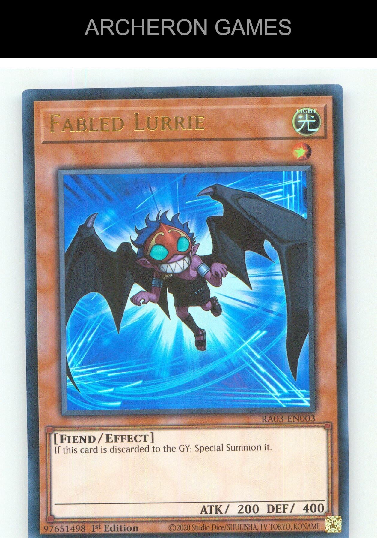Fabled Lurrie (UR) UR YUGIOH Card 1st Edition