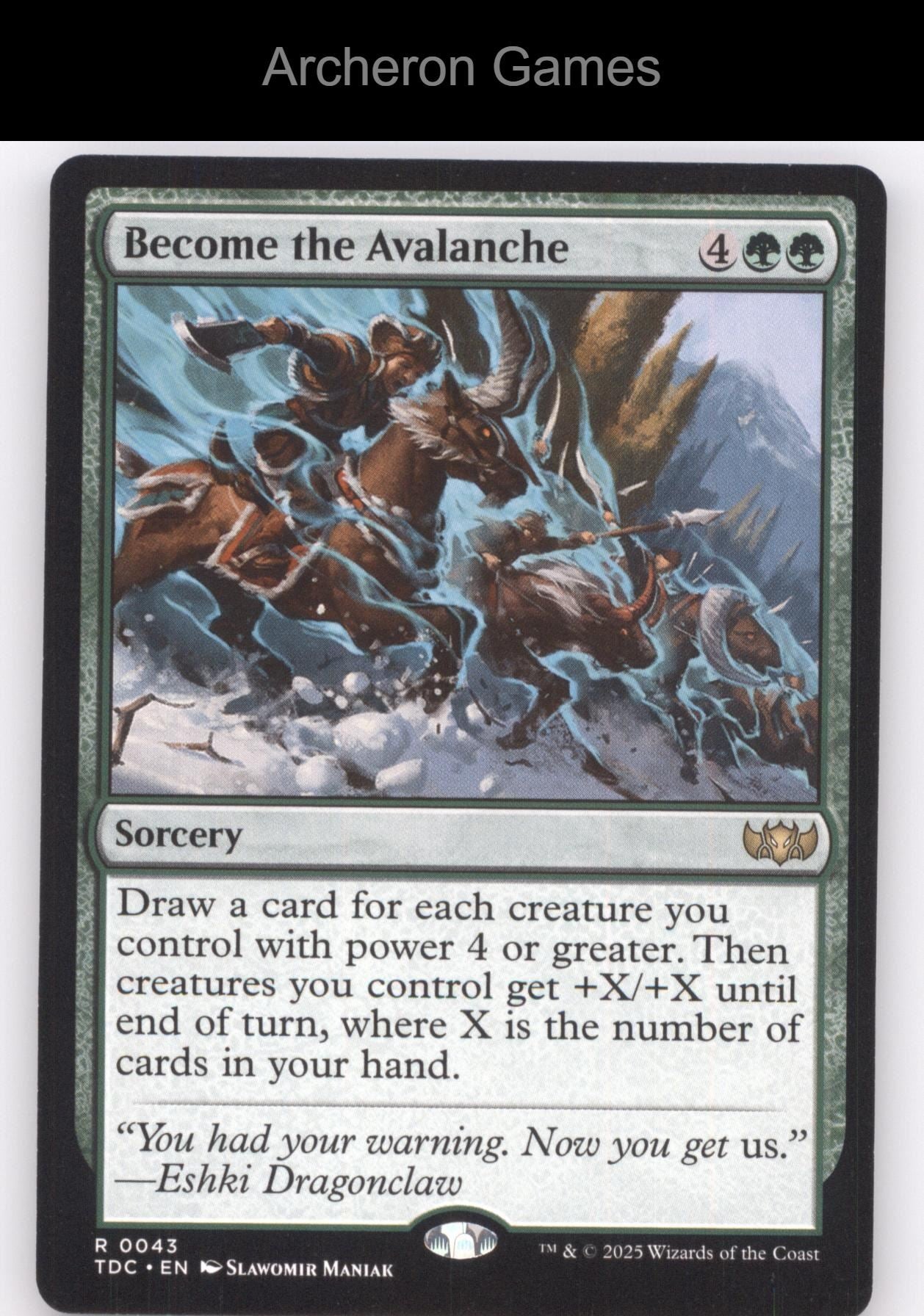 Become the Avalanche 43 R MTG Card Commander: Tarkir: Dragonstorm