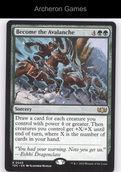 Become the Avalanche 43 R MTG Card Commander: Tarkir: Dragonstorm