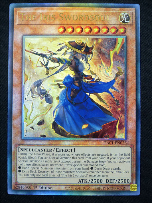 The iris Swordsoul RA01 Platinum Rare - 1st ed Yugioh Card #RZ