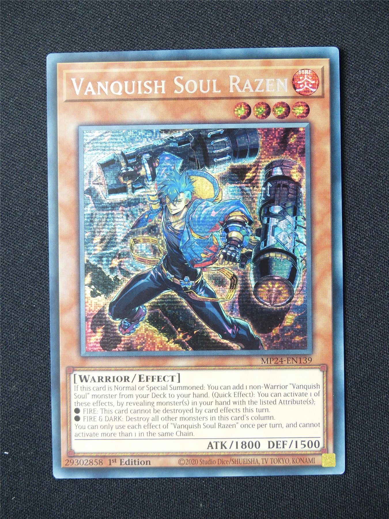 Vanquish Soul Razen MP24 Secret Rare - 1st ed Yugioh Card #3S1