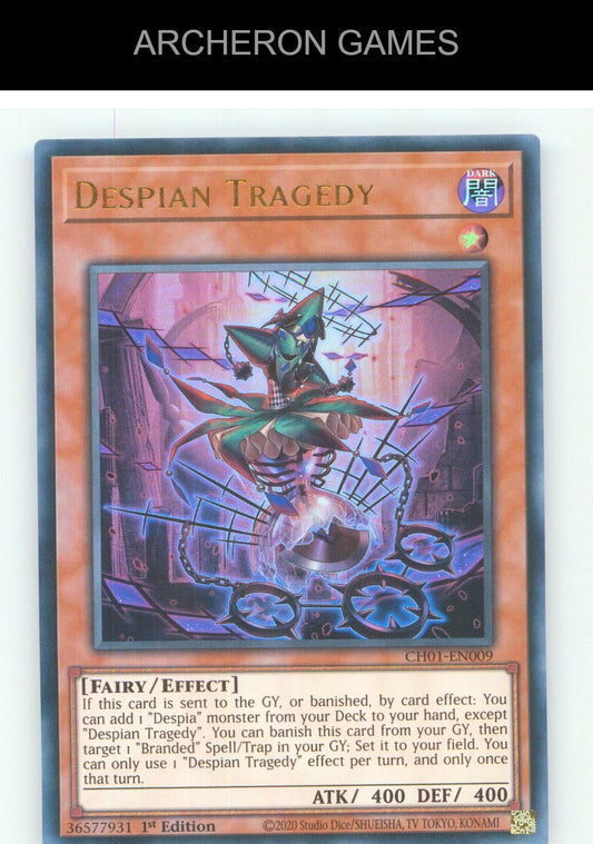 Despian Tragedy UR YUGIOH Card 1st Edition