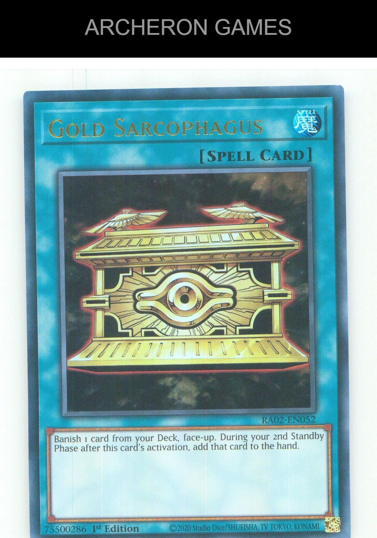 Gold Sarcophagus (UR) UR YUGIOH Card 1st Edition