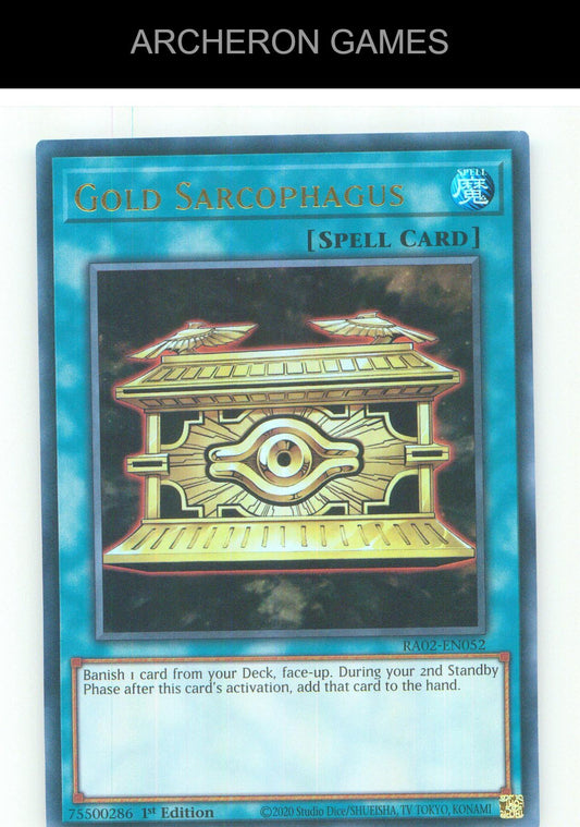Gold Sarcophagus (UR) UR YUGIOH Card 1st Edition