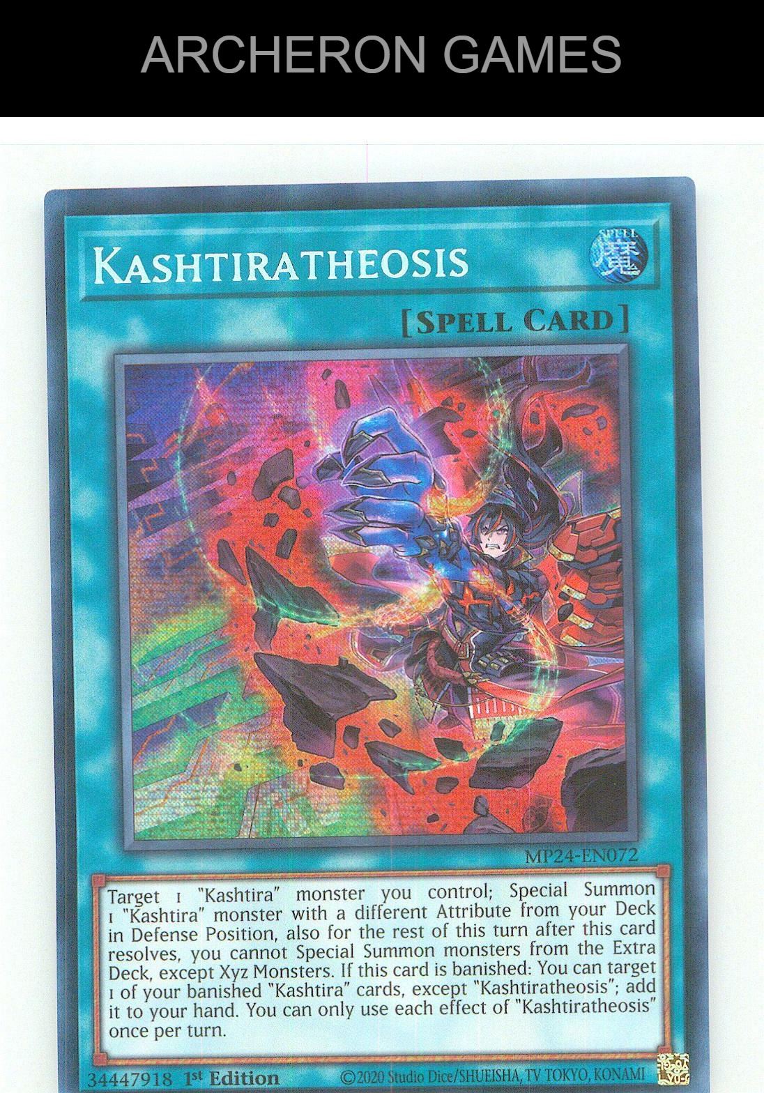 Kashtiratheosis Prismatic Secret Rare YUGIOH Card 1st Edition