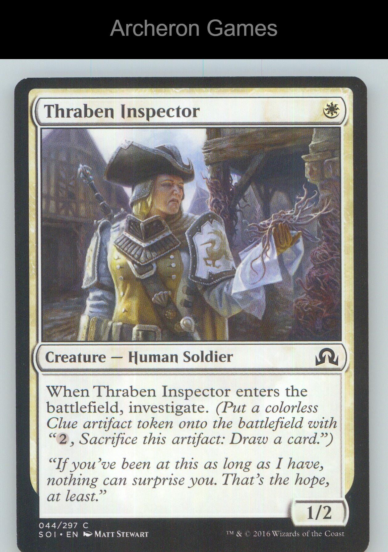 Thraben Inspector SOI 44 C MTG Card NM/EX+