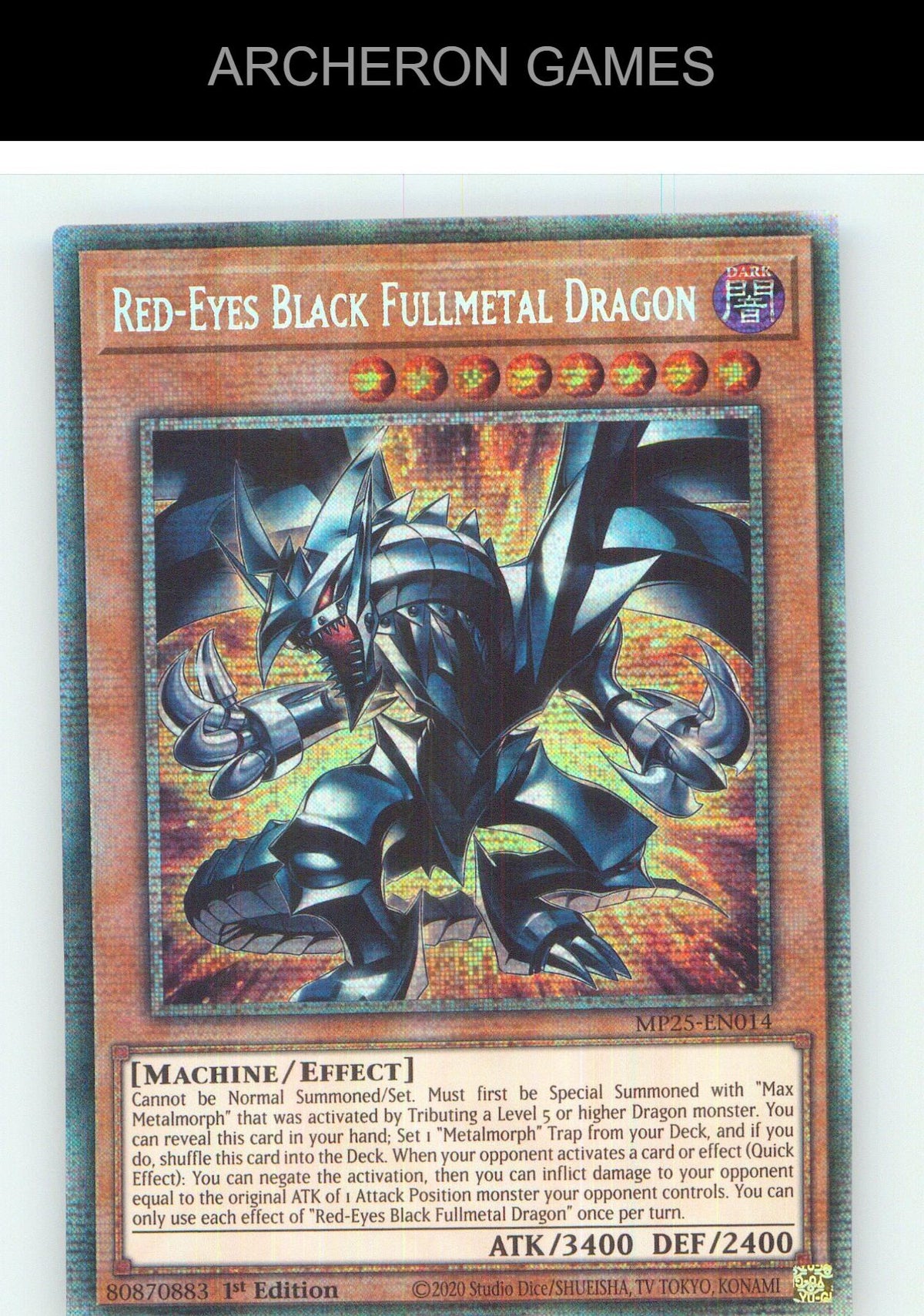 Red-Eyes Black Fullmetal Dragon Starlight Rare YUGIOH Card 1st Edition