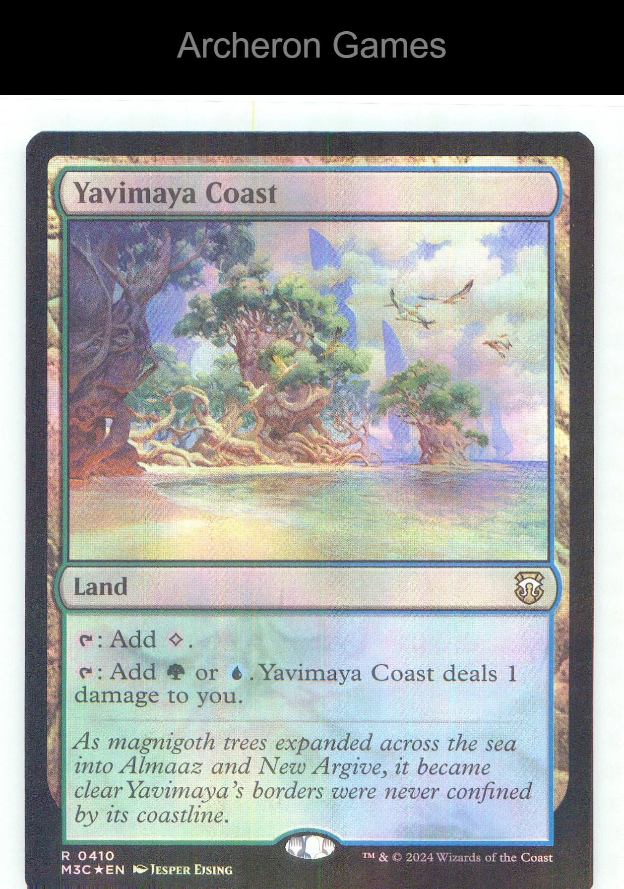 Yavimaya Coast (Ripple Foil) 410 R MTG Card NM/EX+
