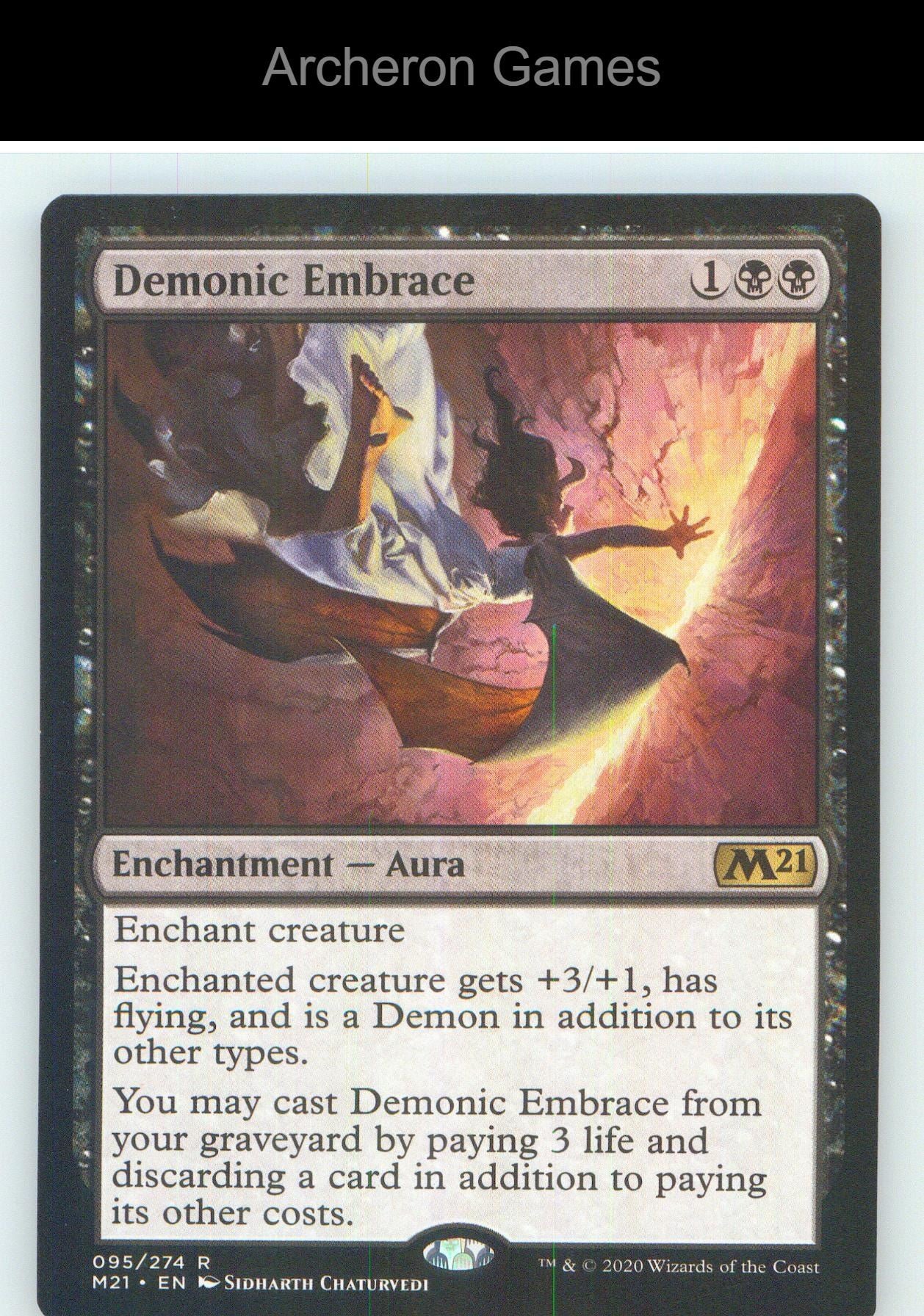 Demonic Embrace M21 95 R MTG Card NM/EX+