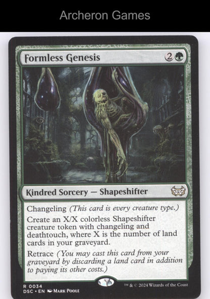 Formless Genesis 34 R MTG Card Commander: Duskmourn: House of Horror