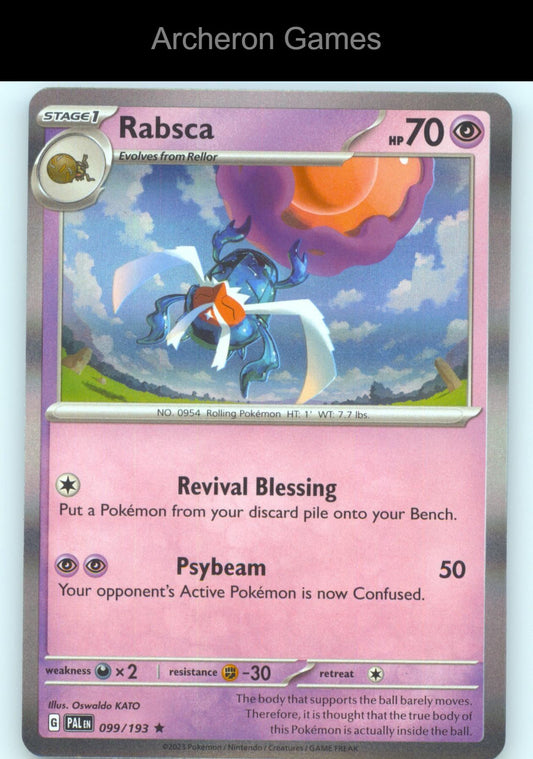 Pokemon Card Rabsca PAL 099/193 R Paldea Evolved Holo
