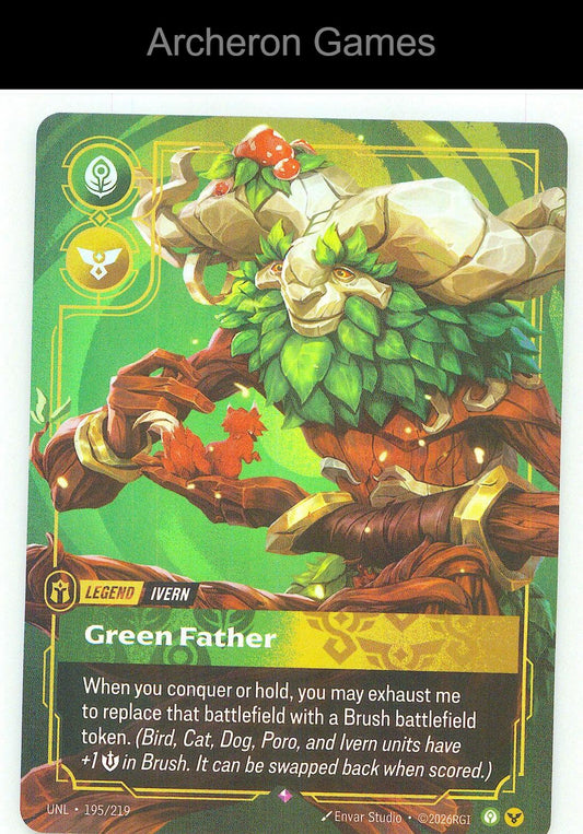 Ivern - Green Father UNL 195/219 R Unleashed Riftbound Card