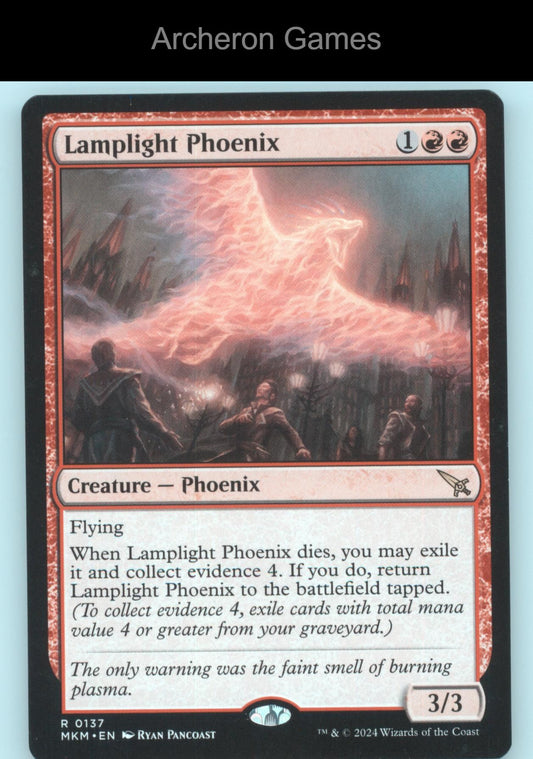 Lamplight Phoenix 137 R MTG Card Promo Pack: Murders at Karlov Manor