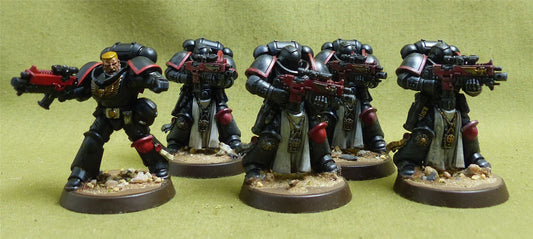 Intercessor Squad set of 5 painted - Blood Angels - Warhammer 40K #3Z9