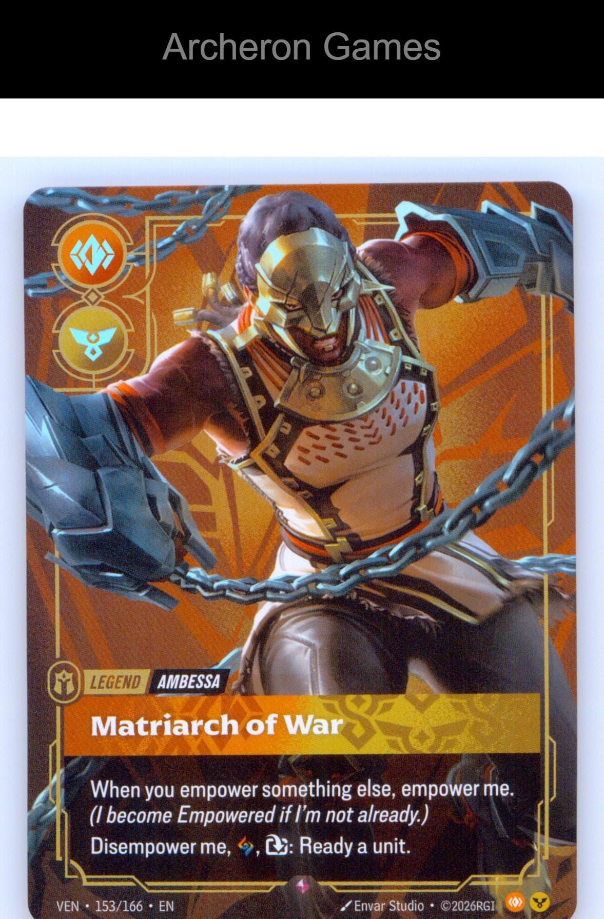 Ambessa - Matriarch of War VEN 153/166 R Vendetta Riftbound Card