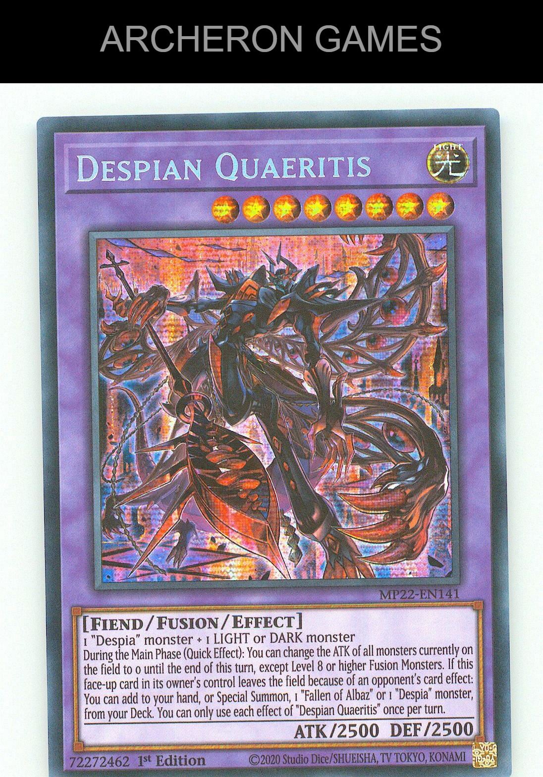 Despian Quaeritis SEC YUGIOH Card