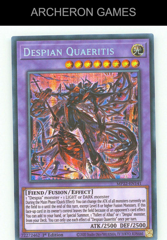 Despian Quaeritis SEC YUGIOH Card