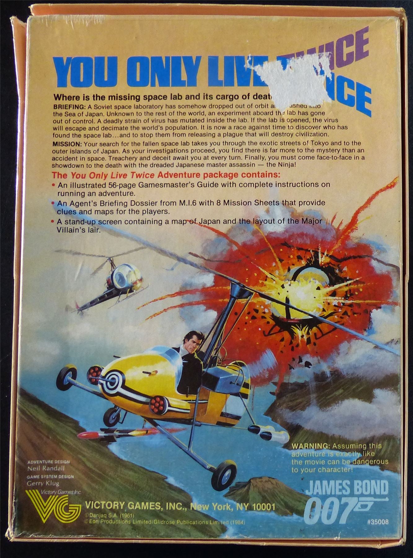 James Bond 007 Roleplaying Game: You Only Live Twice OOP - Victory Games #22A