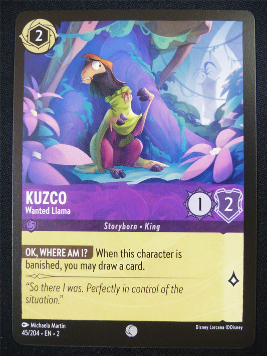 Kuzco Wanted Llama 45/204 - Lorcana Card #4RR