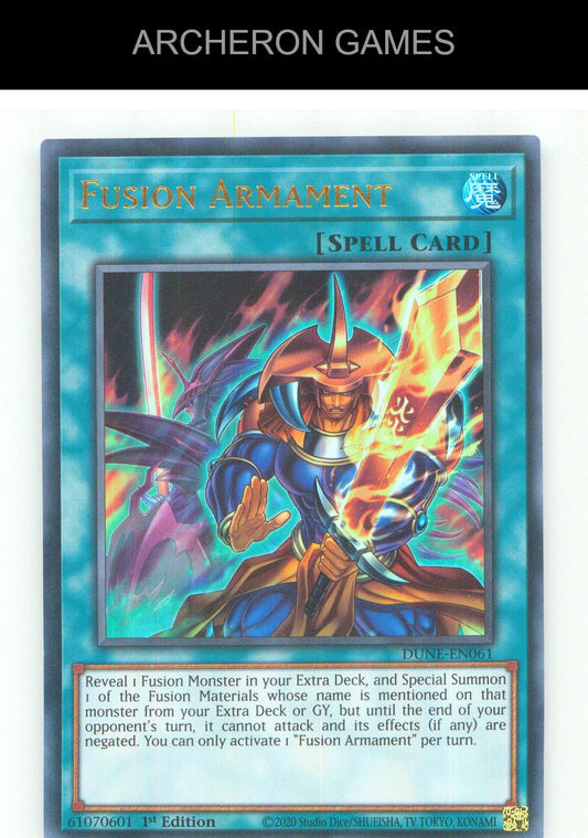 Fusion Armament UR YUGIOH Card 1st Edition