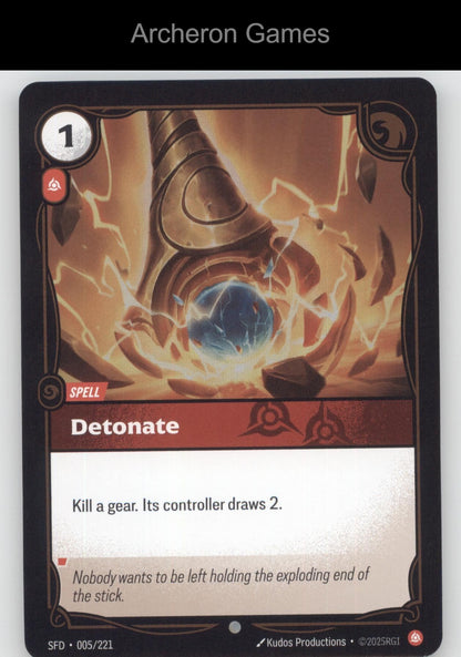 Detonate SFD 005/221 C  Card Spiritforged