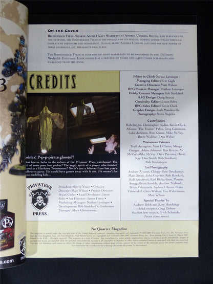 No Quarter Magazine #11 - Privateer Press