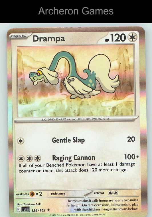 Pokemon Card Drampa TEF 138/162 R Temporal Forces Holo