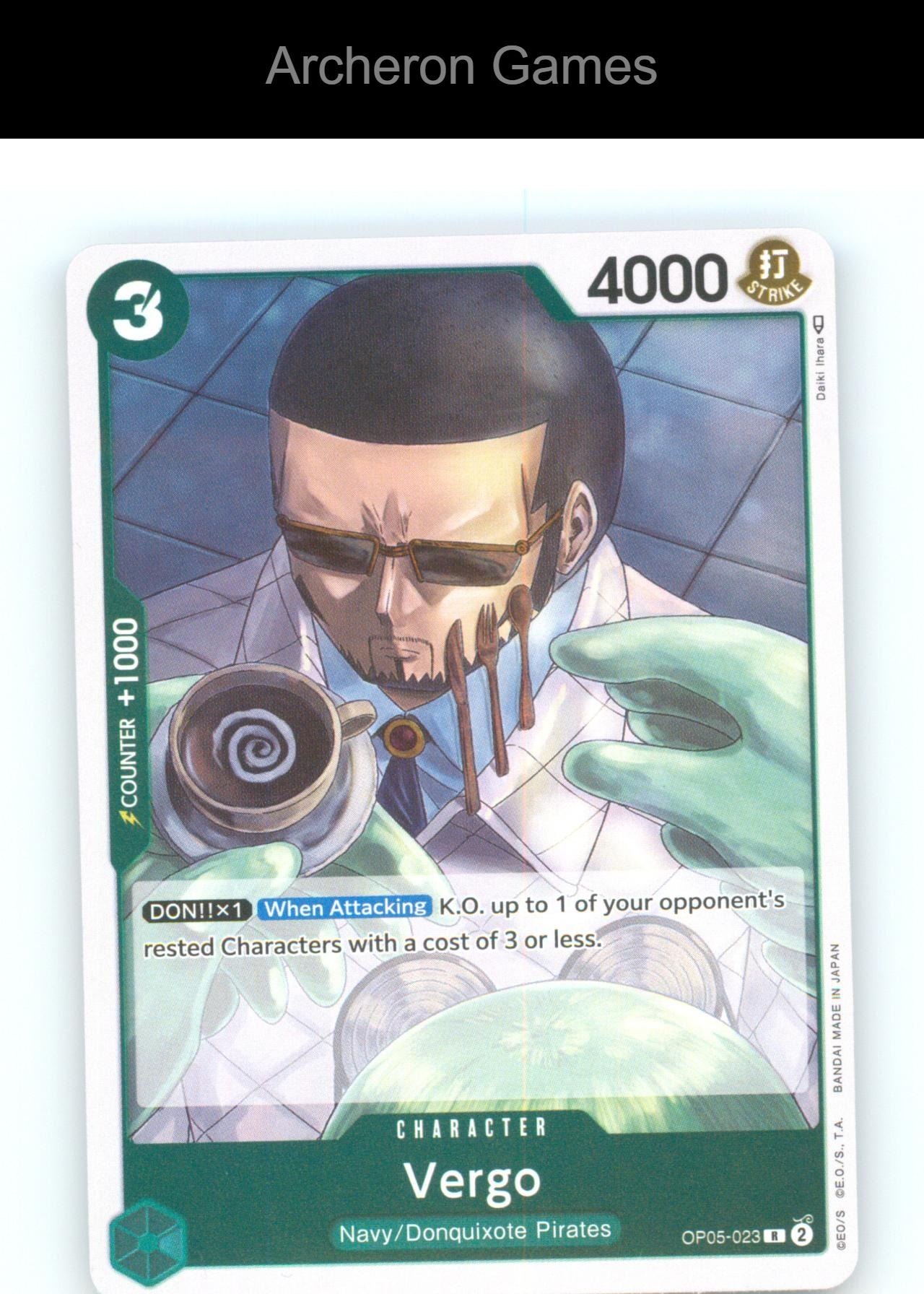 Vergo OP05-023 R One Piece Card NM/EX+ Foil