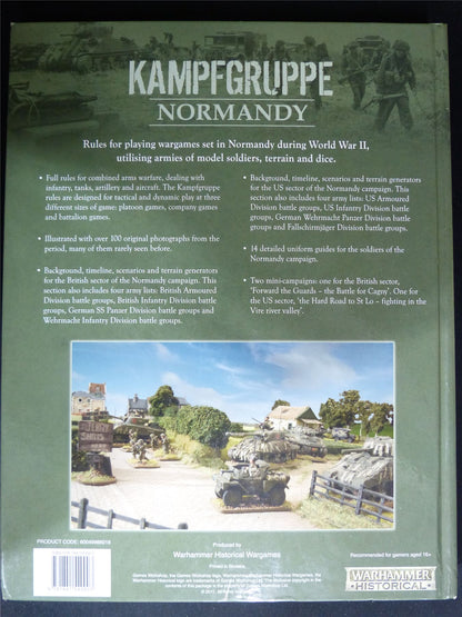 Kampfgruffe: Normandy Tabletop Rules - Warhammer Historical Hardback #2XA