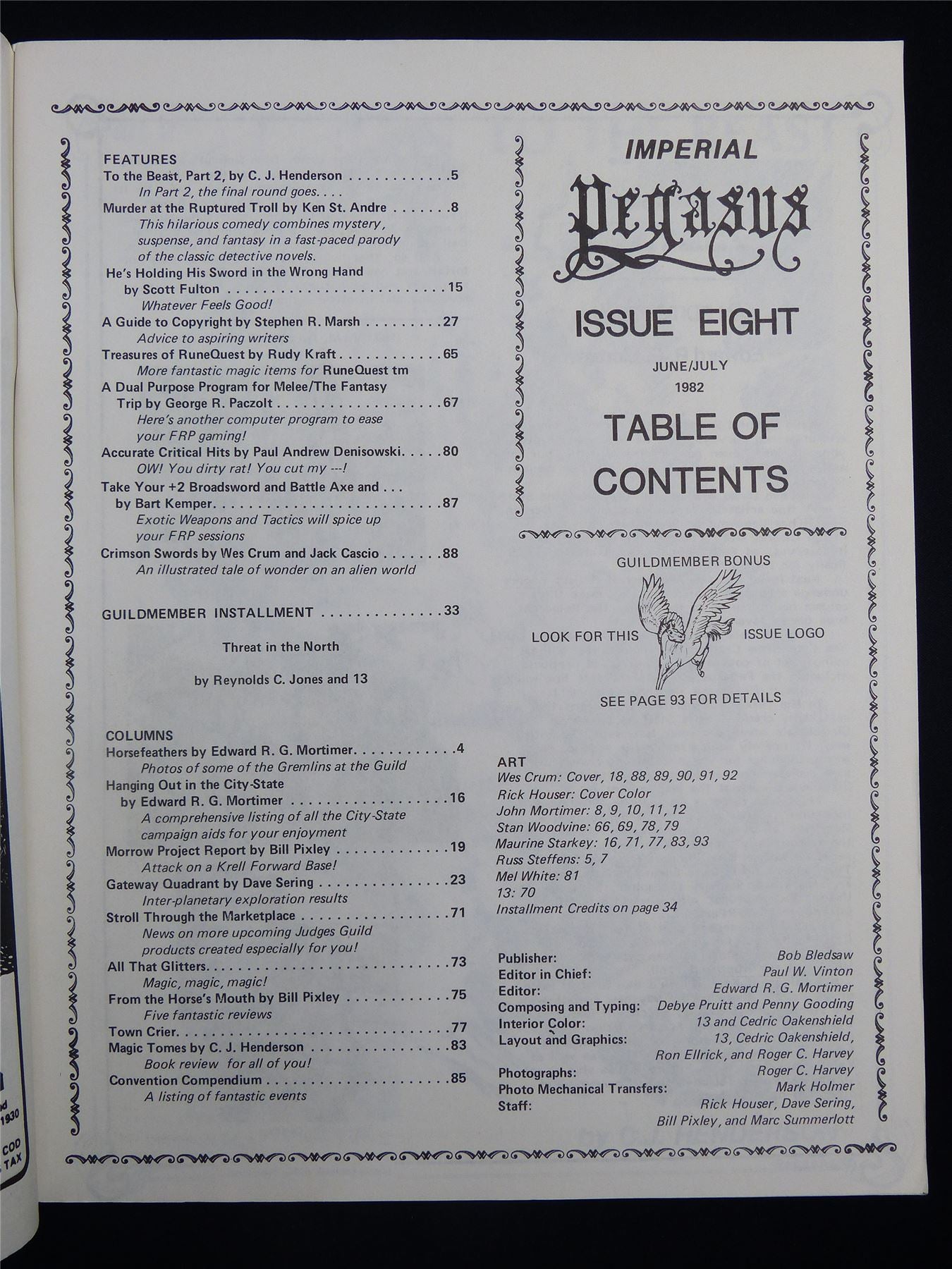 Pegasus: Murder at the Ruptured Troll -  Judges Guild Publications Booklet #2SU