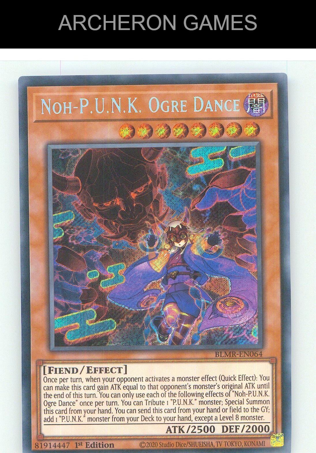 Noh-P.U.N.K. Ogre Dance SEC YUGIOH Card 1st Edition